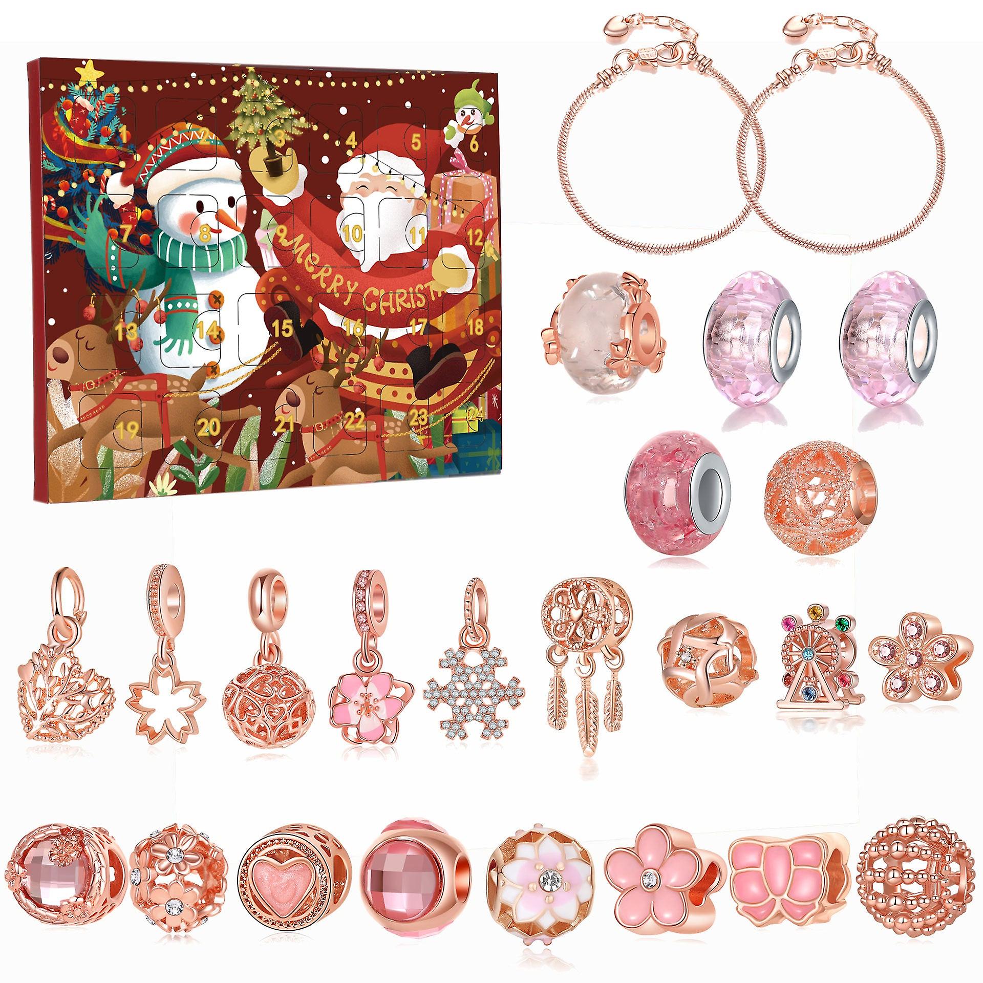 Christmas Gift Xmas Ornaments Countdown Calendar Advent Diy Bracelet