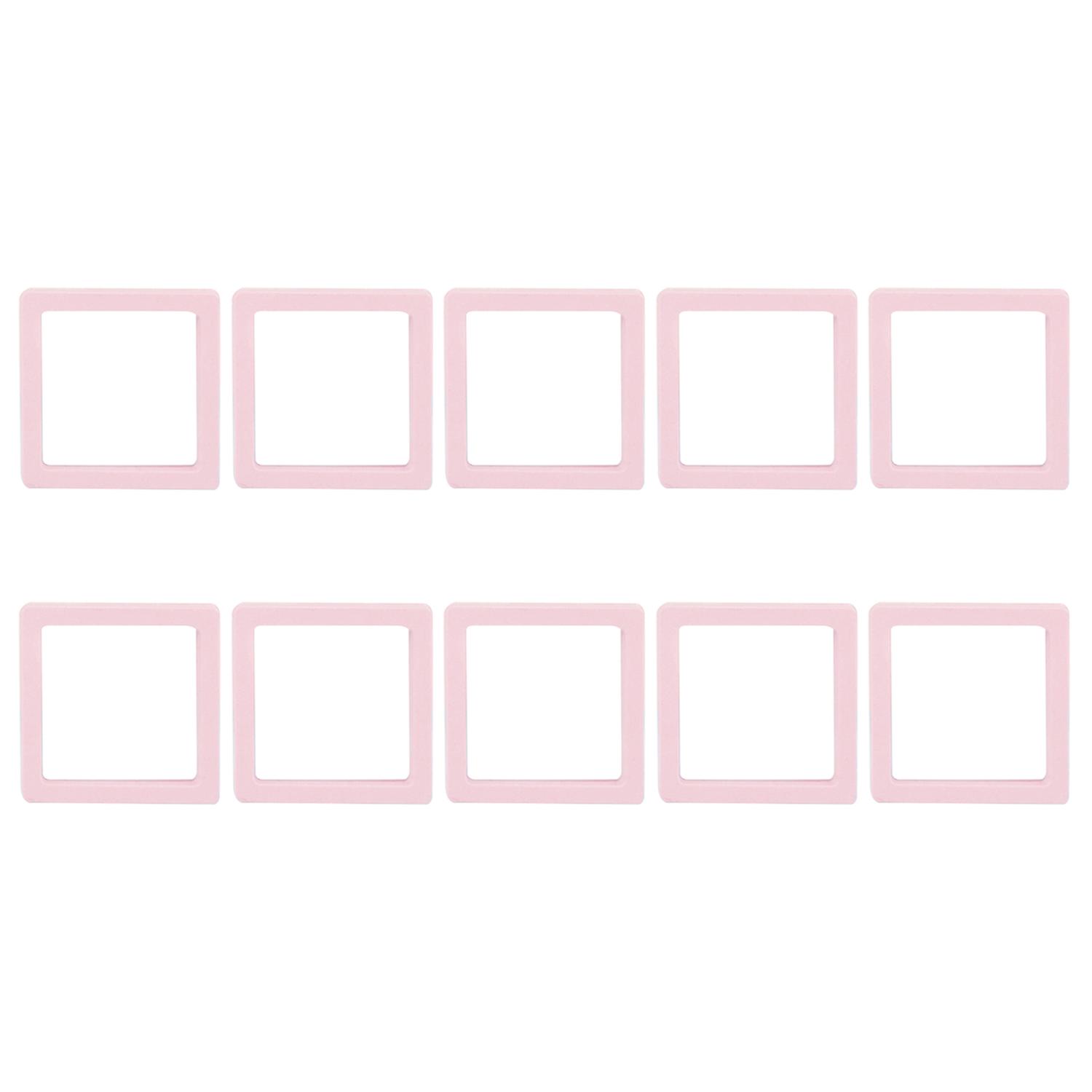 10 قطع أقراط صندوق تخزين مضاد للأكسدة مصغرة 3D العائمة صورة الإطار المجوهرات الحجر العرض 