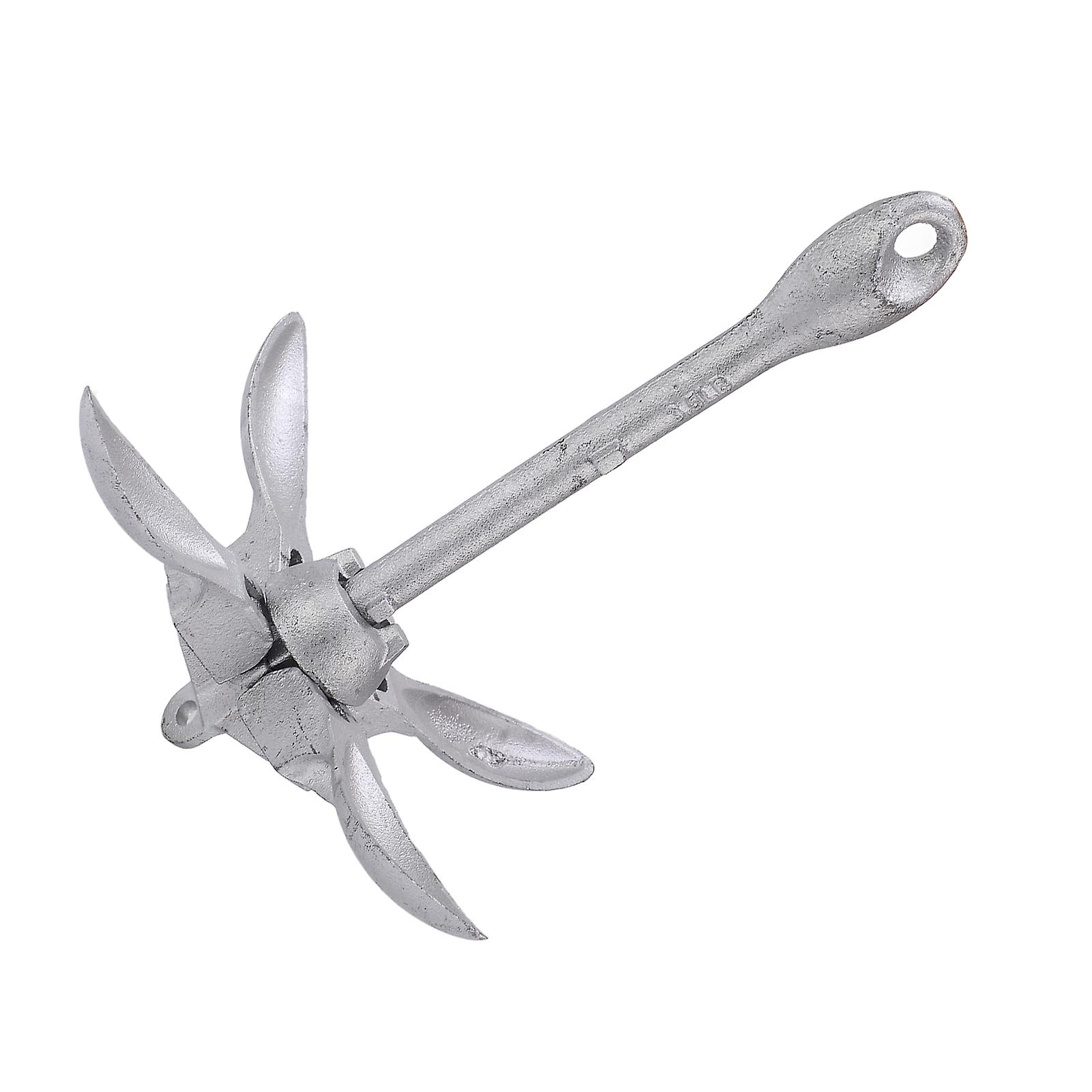 4 Tine Folding Grapnel Anchor Umbrella Anchor Docking Boat Deck Hardware for Kayak Yacht