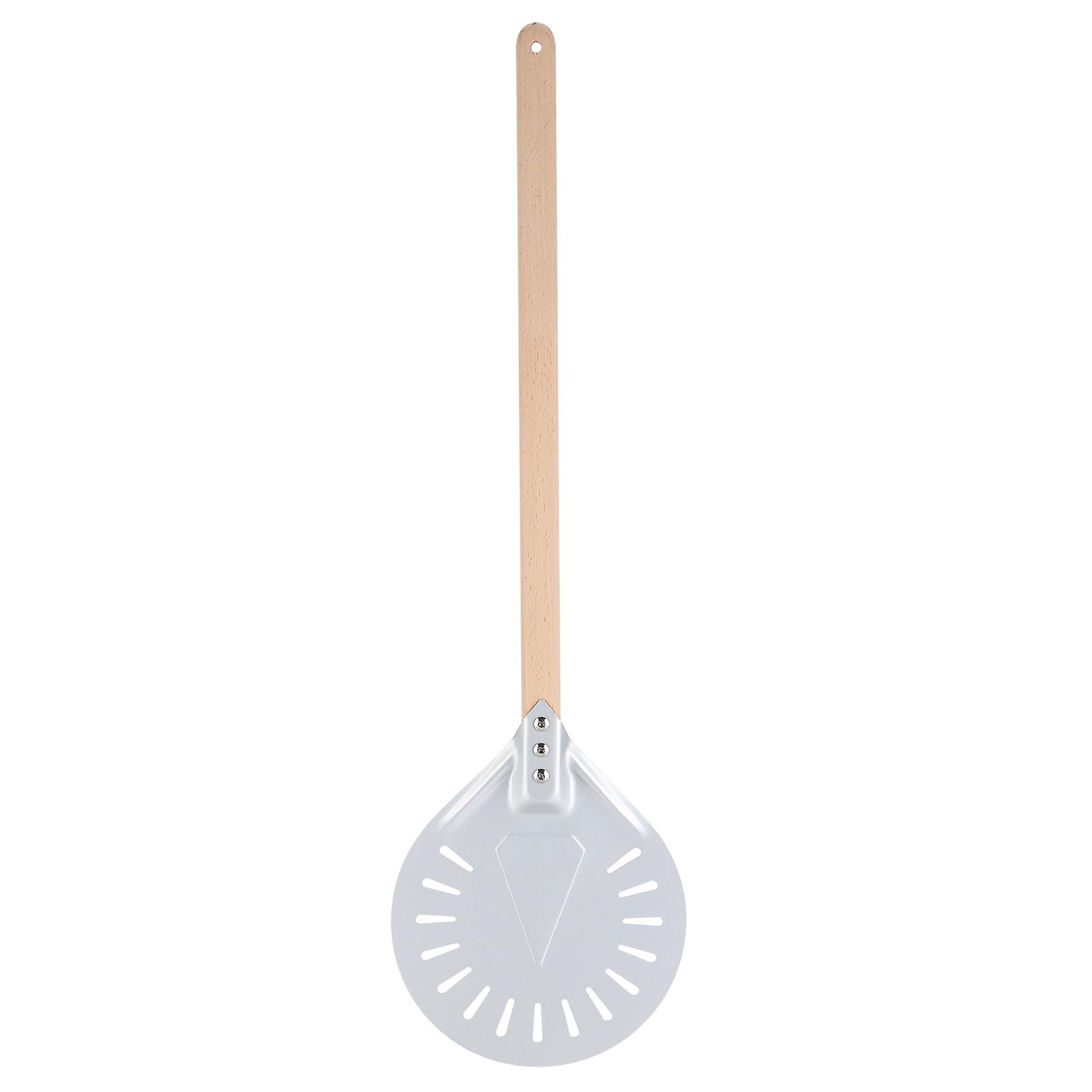 Pizza Shovel with 60cm Removable Wood Handle NonSlip Round Pizza Spatula Kitchen Utensils(9in )