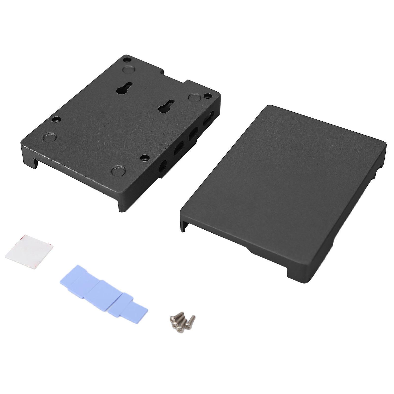 Heat Dissipation Enclosure Aluminum Alloy Cooling Case for Raspberry Pi 4 B Microcomputer PartsBlack