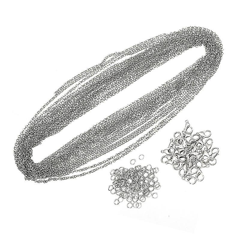 131pcs Chain Lobsters Buckles Rings Set