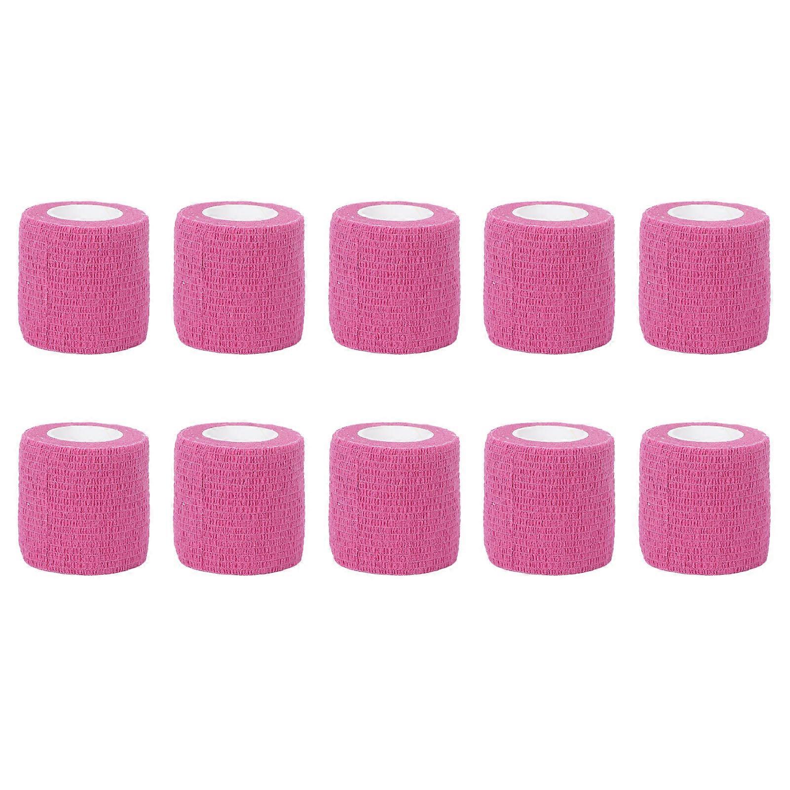10Pcs Self Adhesive Bandage Wrap Multifunctional Disposable Antislip Shockproof High Elasticity Elastic BandagePurple