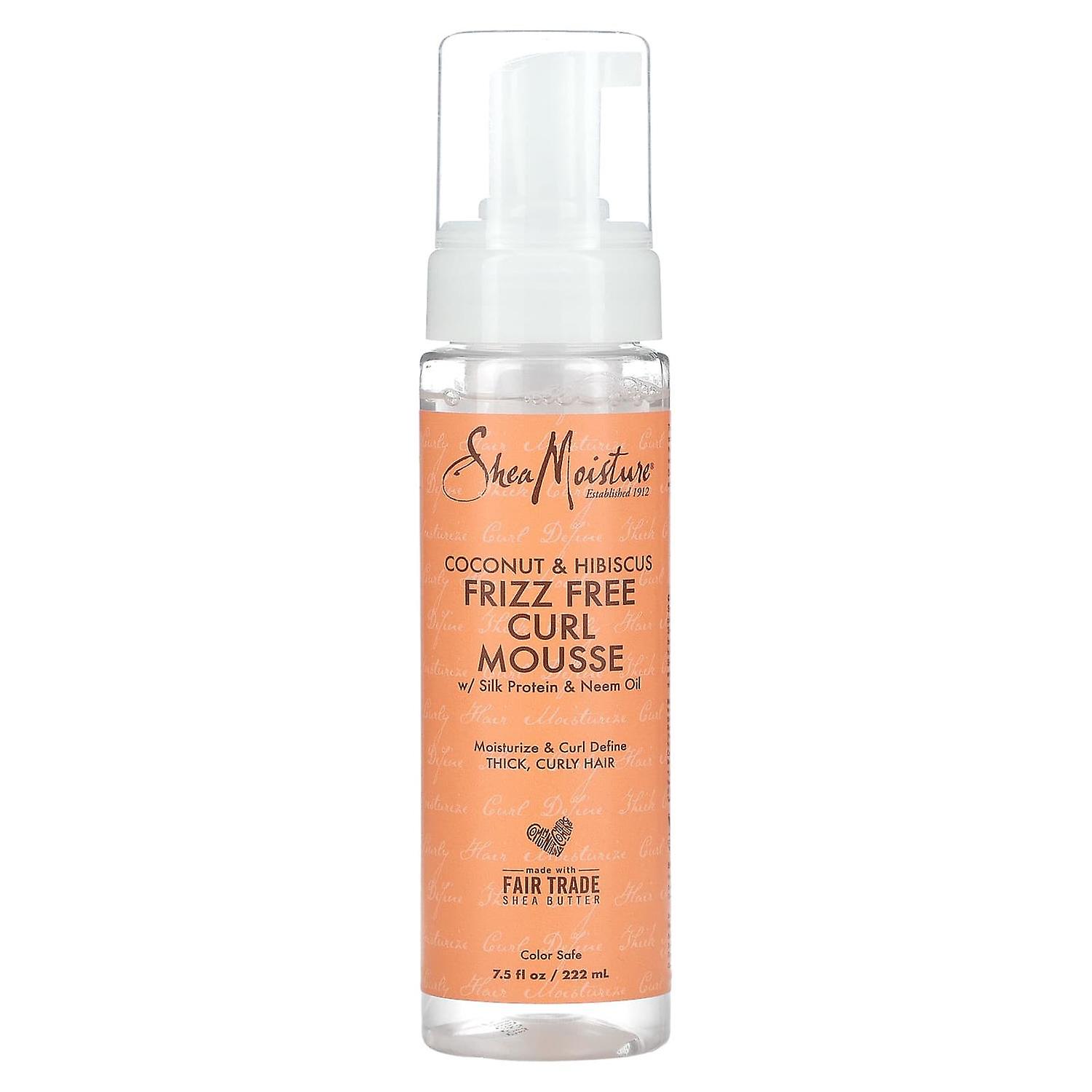 SheaMoisture, Frizz Free Curl Mousse, Coconut & Hibiscus, 7.5 fl oz (222 ml)
