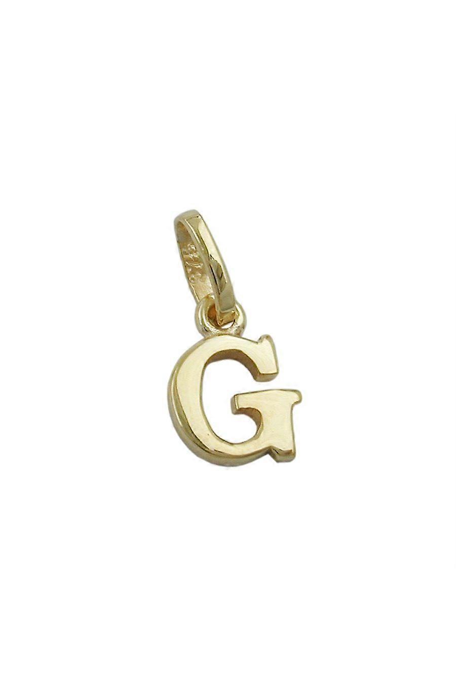 Pendant 8x6mm Initiale G Shiny 9k Gold - Gl430856