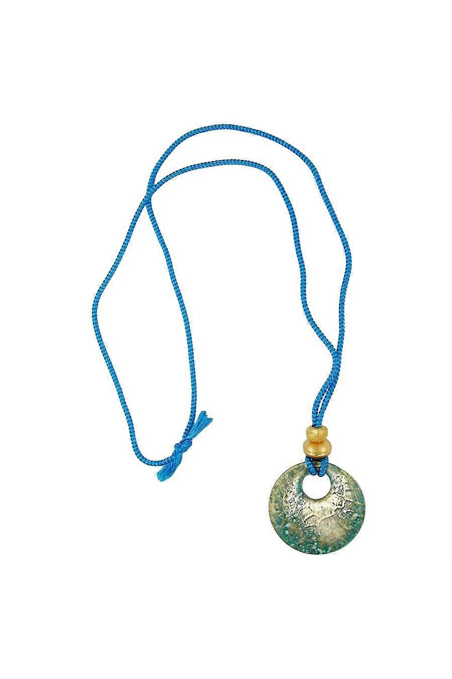 Necklace Eyecatching Disk Green - Gl06000