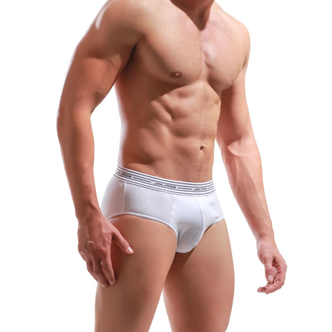 Calzoncillos blancos de algodón para hombre