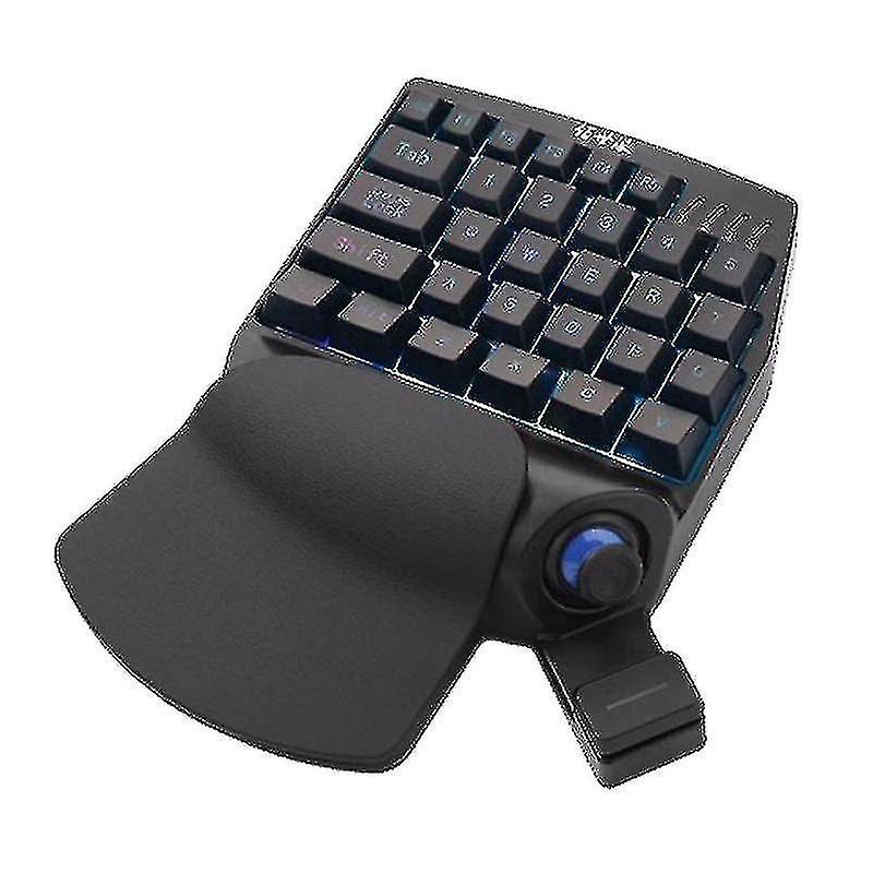 Wired Gaming Keyboard Mechanical Key Board One Hand Automatic Pressure Rocker Left-handed Keyboard F-eyzi