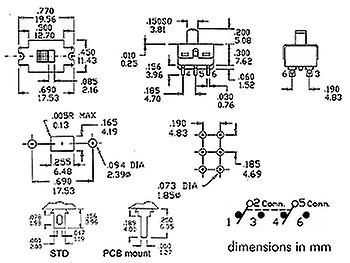 Slide switch 2P On-On