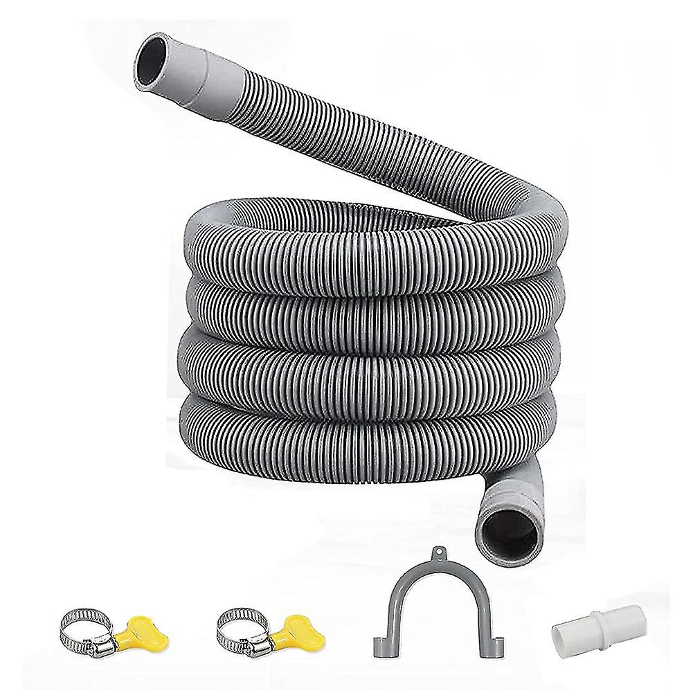 Drain Hose Extension Set Universal Washing Machine Hose 1m, Include Bracket Hose Connector And Hose