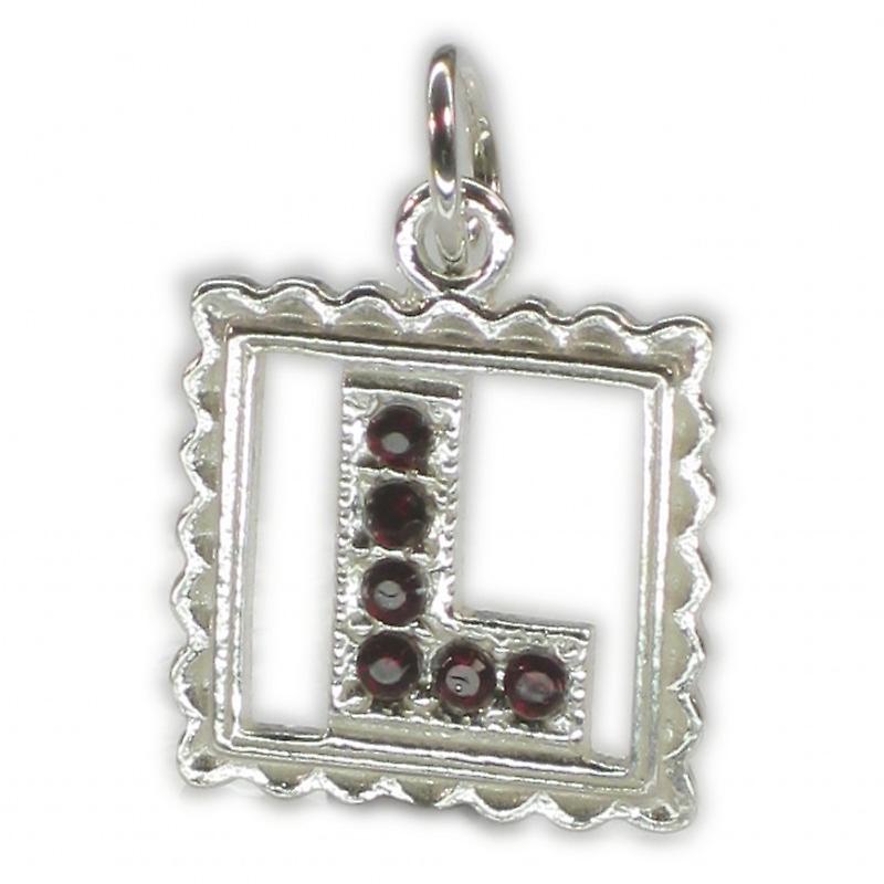 Learner Plate Sterling Silver Charm .925 X 1 L Plates Driving Charms