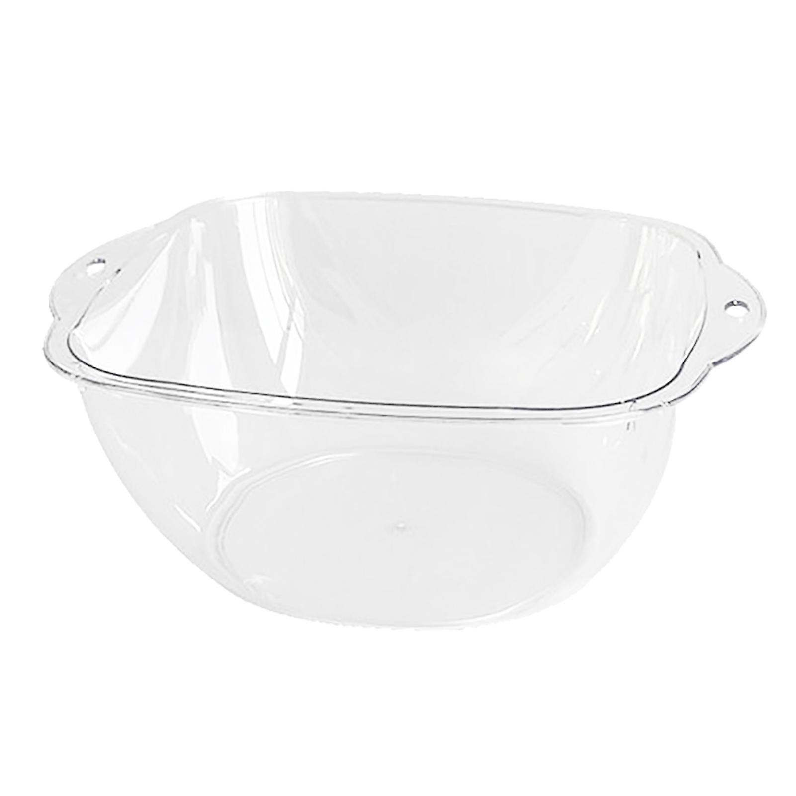 Face Basin Transparent Easy Grip Plastic Multifunctional Wash Basin for Hands Clothes Bathing