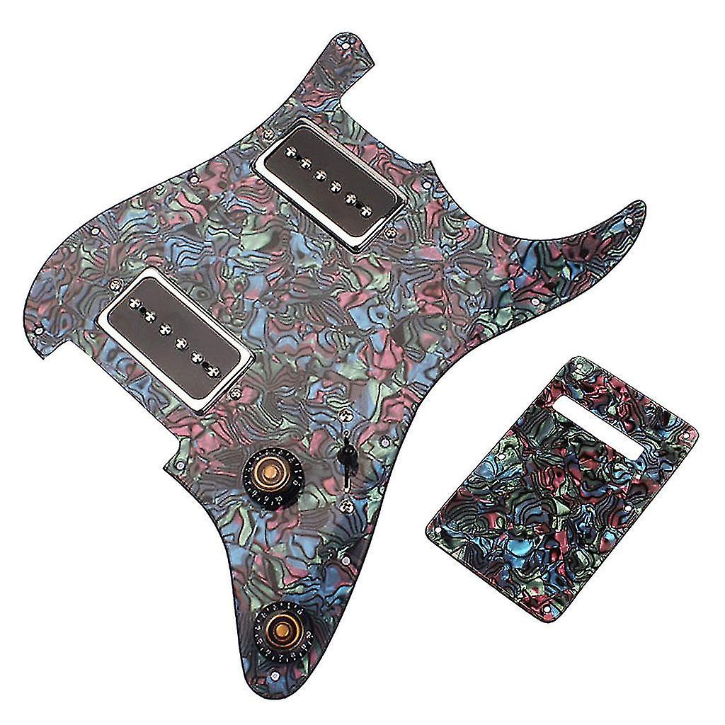 3-Layers Pickguard Hh02 With Back Cover Accessory Kit For Single Pickup Guitar