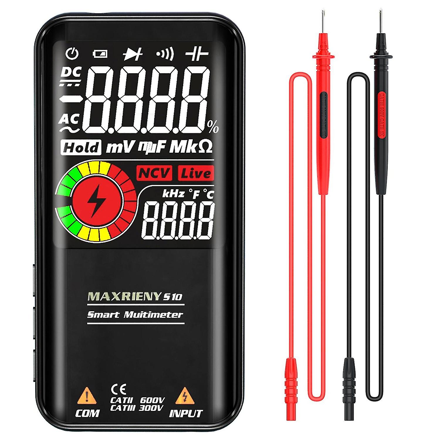 MAXRIENY S10/S11 (Optional) 3.3 Inch LCD Display Screen Multifunction Multimeter Temperature NCV Vol