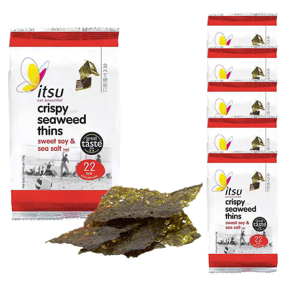 Itsu Sweet Soy e Alghe marine alghe sottili Patatine (Confezione 6)