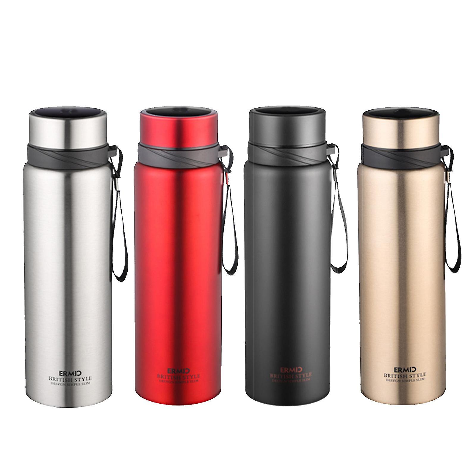 1l termisk vannflaske, kald, varm vannflaske, te-kaffe, rustfritt stål