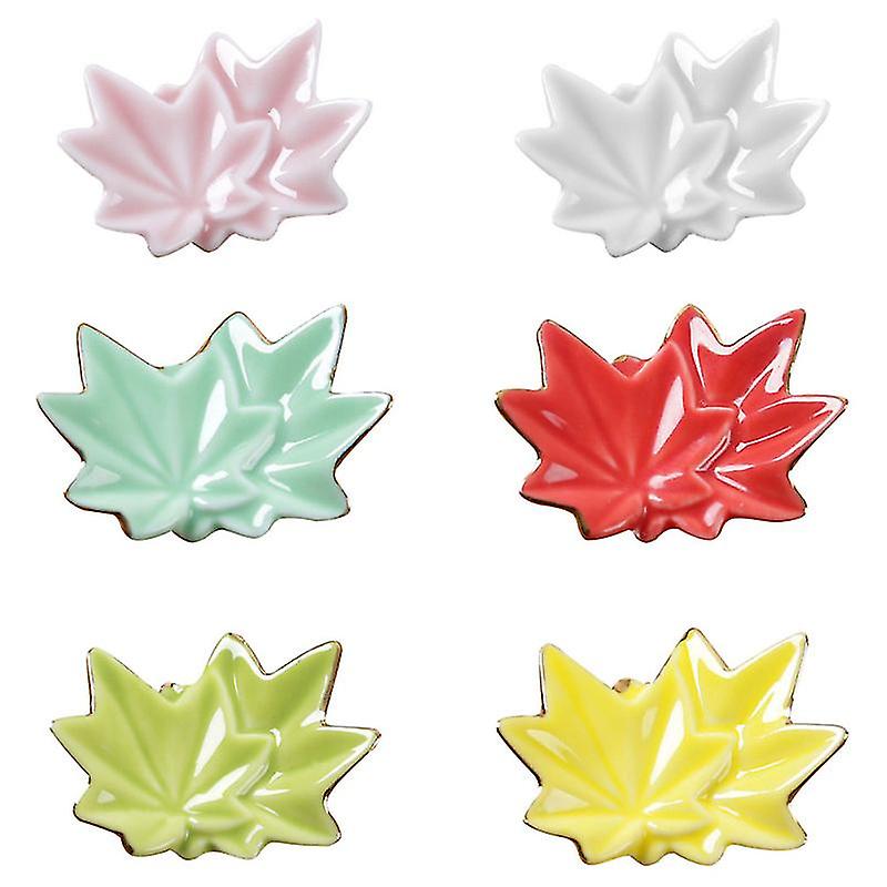 6pcs Maple Shape Chopsticks Rests