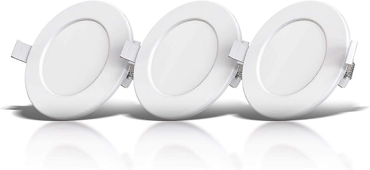 A set of 3 special bathroom spotlights, dimmable, water and splash resistant, 6W ultra-thin LED module, warm white LED downlight, ultra-thin round hol