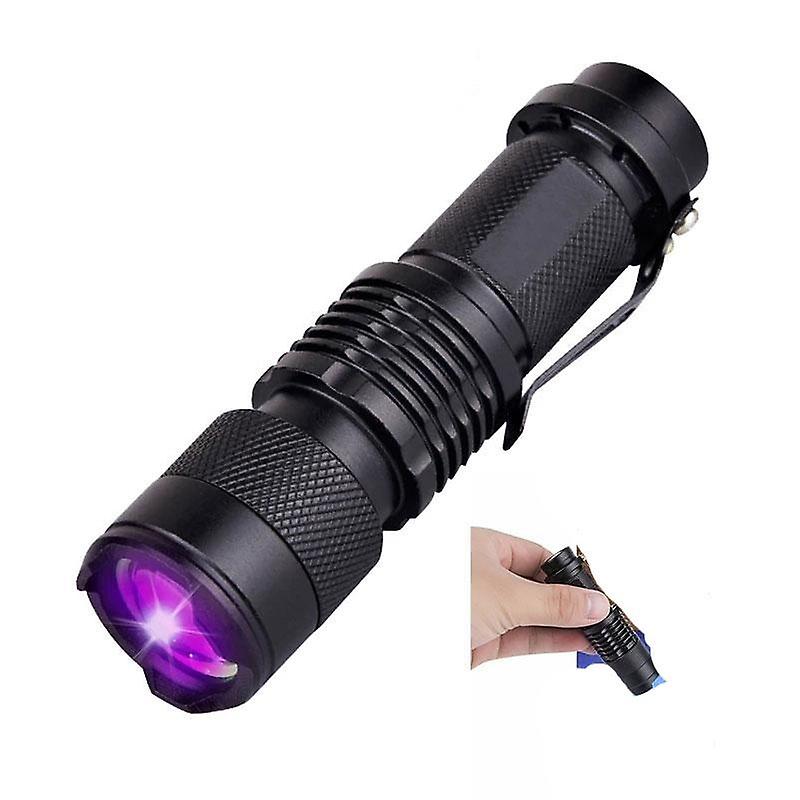 Led Uv Flashlight Ultraviolet Torch W/ Zoom Function