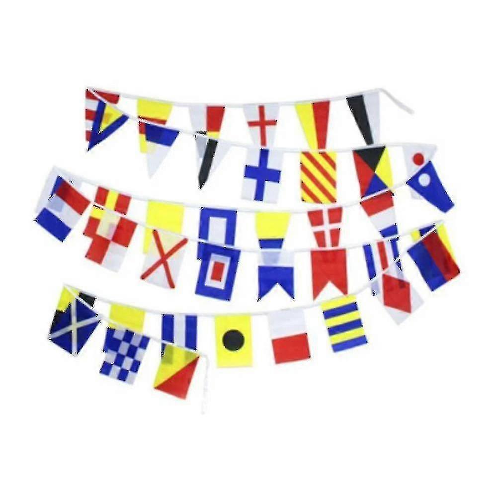 Length 14m 40 Flags Marine Ship Boat Vessel Maritime Signal Flags String - ZCL1047