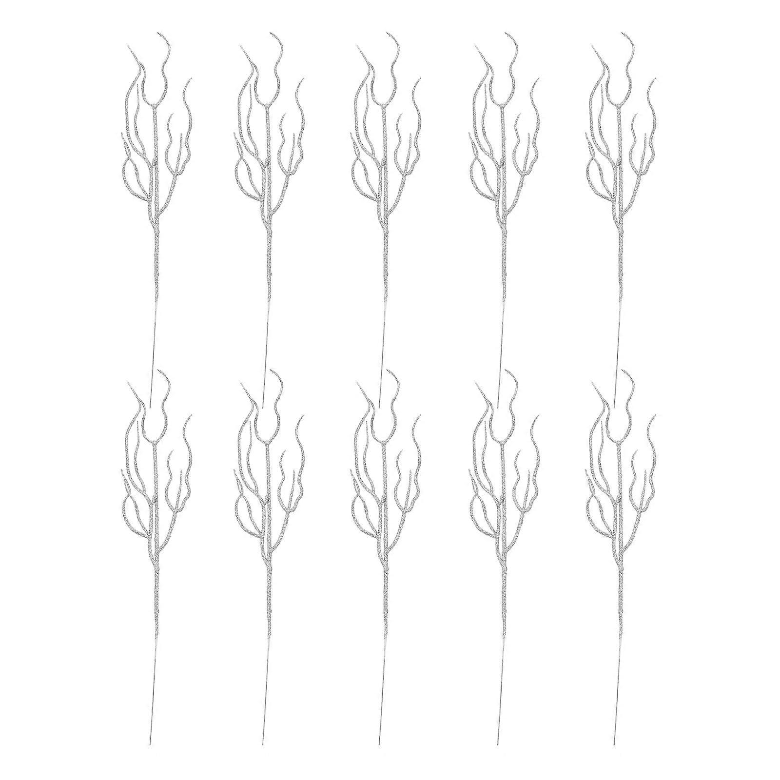 10ks Vánoční třpytky Listy Vánoční listy Ozdoby Umělé listy