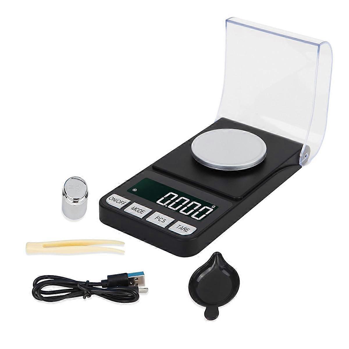 High Precision 100g/0.001g Digital Milligram Scale Jewelry Scale, Pocket Scal, Reloading, with 50g Calibration Weigh