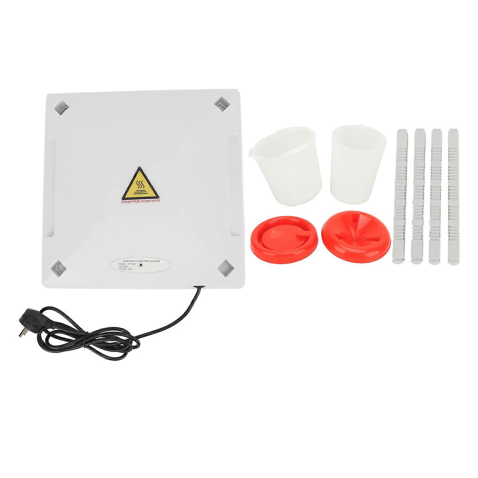 Chicken Coop Heater Plate Intelligent Constant Temperature Height Adjustable Chick Brooder Heating Plate for 20 Chicks Ducklings 20W EU Plug 220V