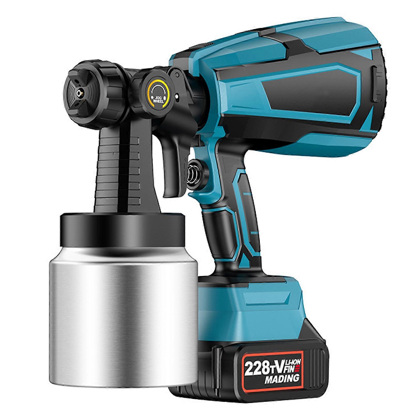 Electric Paint Sprayer Gun, Lithium Battery Powered, Small Charging, Latex Home Paint Spraying Tool, Handheld Adjustable Patterns