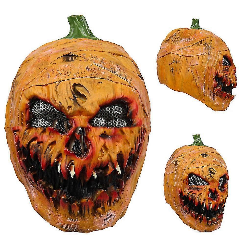 カボチャの頭のマスク怖いマスクコスプレマスクホラー不気味なマスクハロウィーンパーティー小道具ギフト