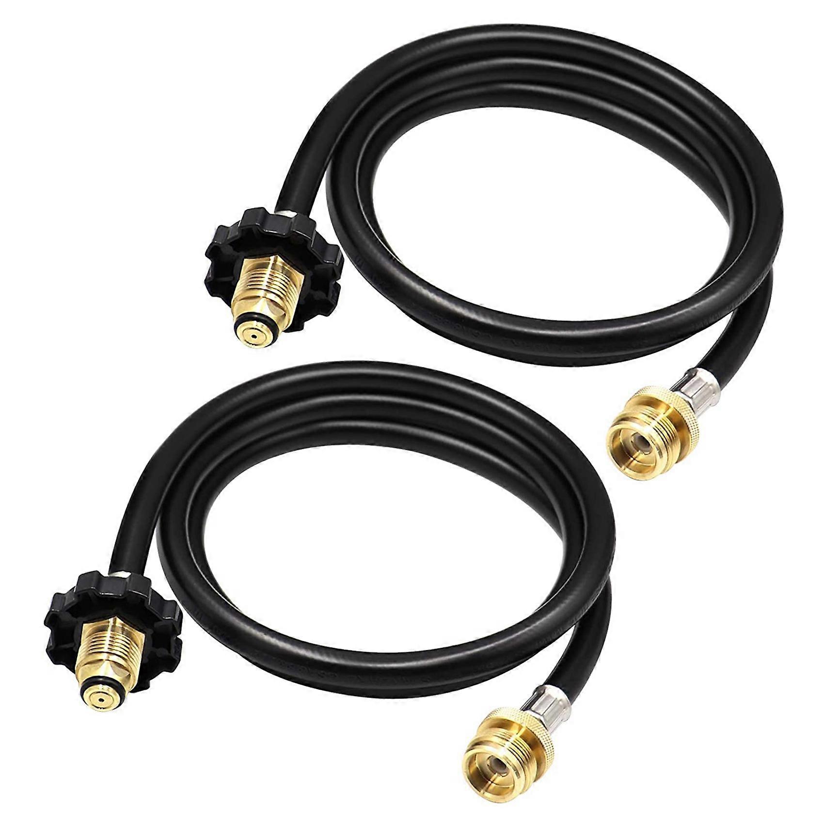 2 Pack 6FT Propane Adapter Hose 1Lb to 20Lb,POL Male Connection Hose for Buddy Heater, Stove, Portable Grill