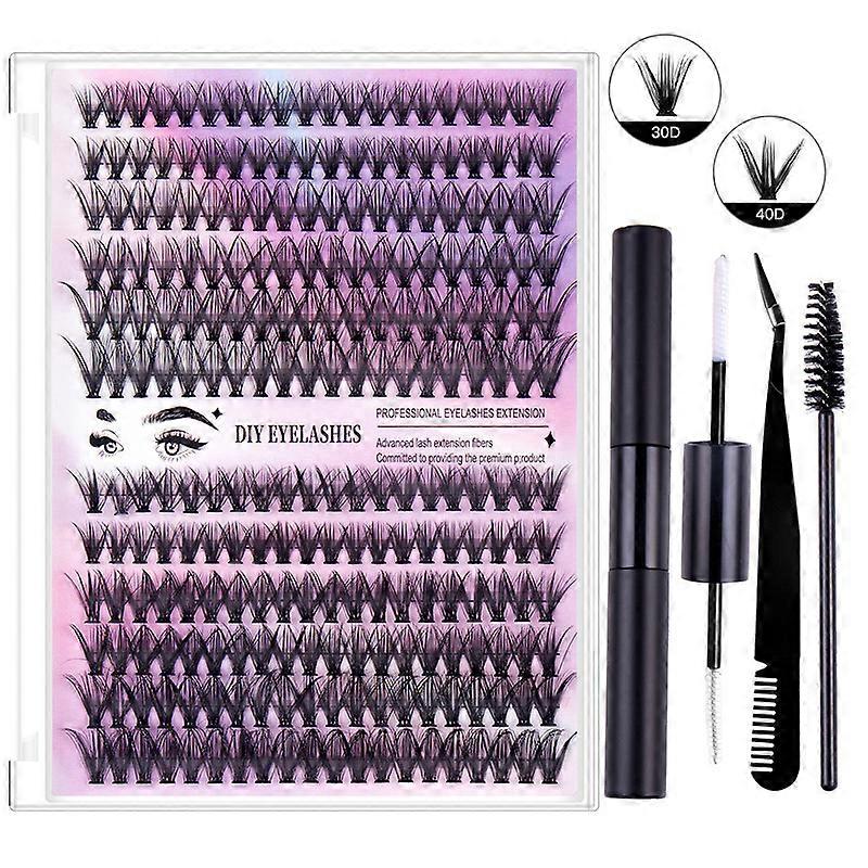 Lash Extension Kit DIY 240pcs Lash Clusters Eyelash Extension Kit