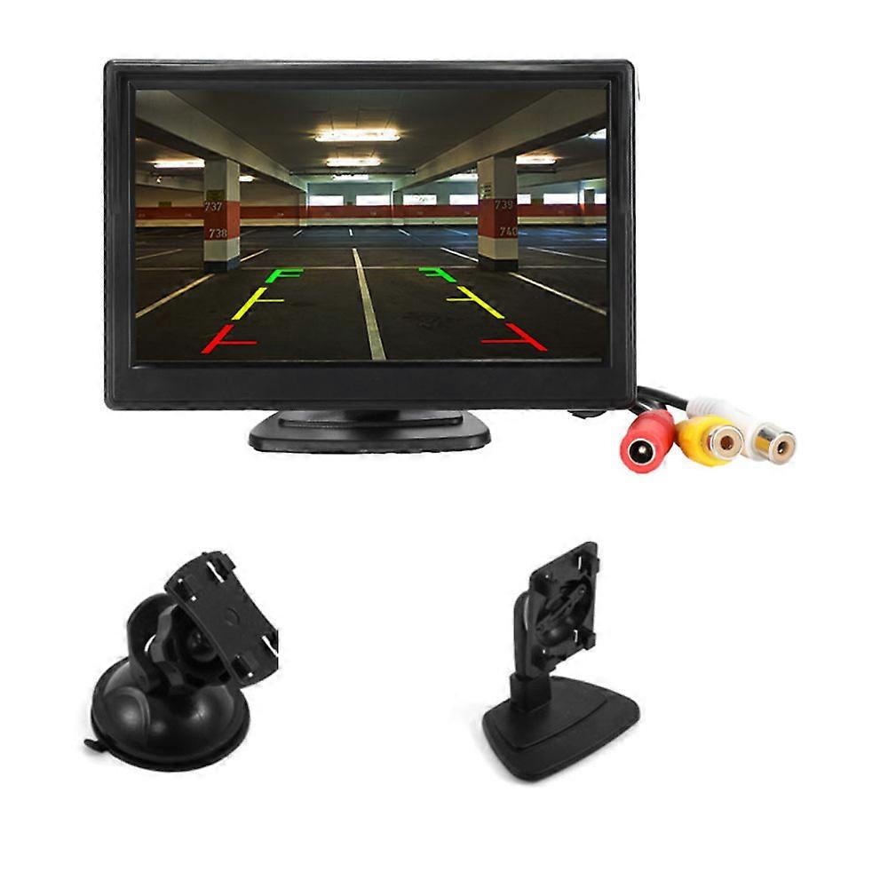 Inch Car Monitor TFT LCD 5" HD Digital 16:9 800*480 Screen 2 Way Video Input For Reverse Rear View Camera DVD VCD