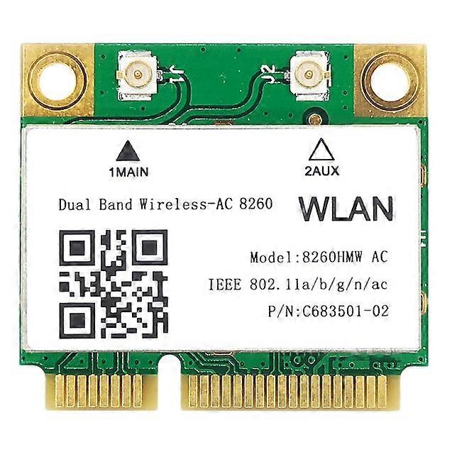 1200Mbps Network Card 8260Hmw Ac 2.4G+5G Mini Pci-E Card 4.2 Bluetooth Wifi Card 802.11Ac 867Mbps f