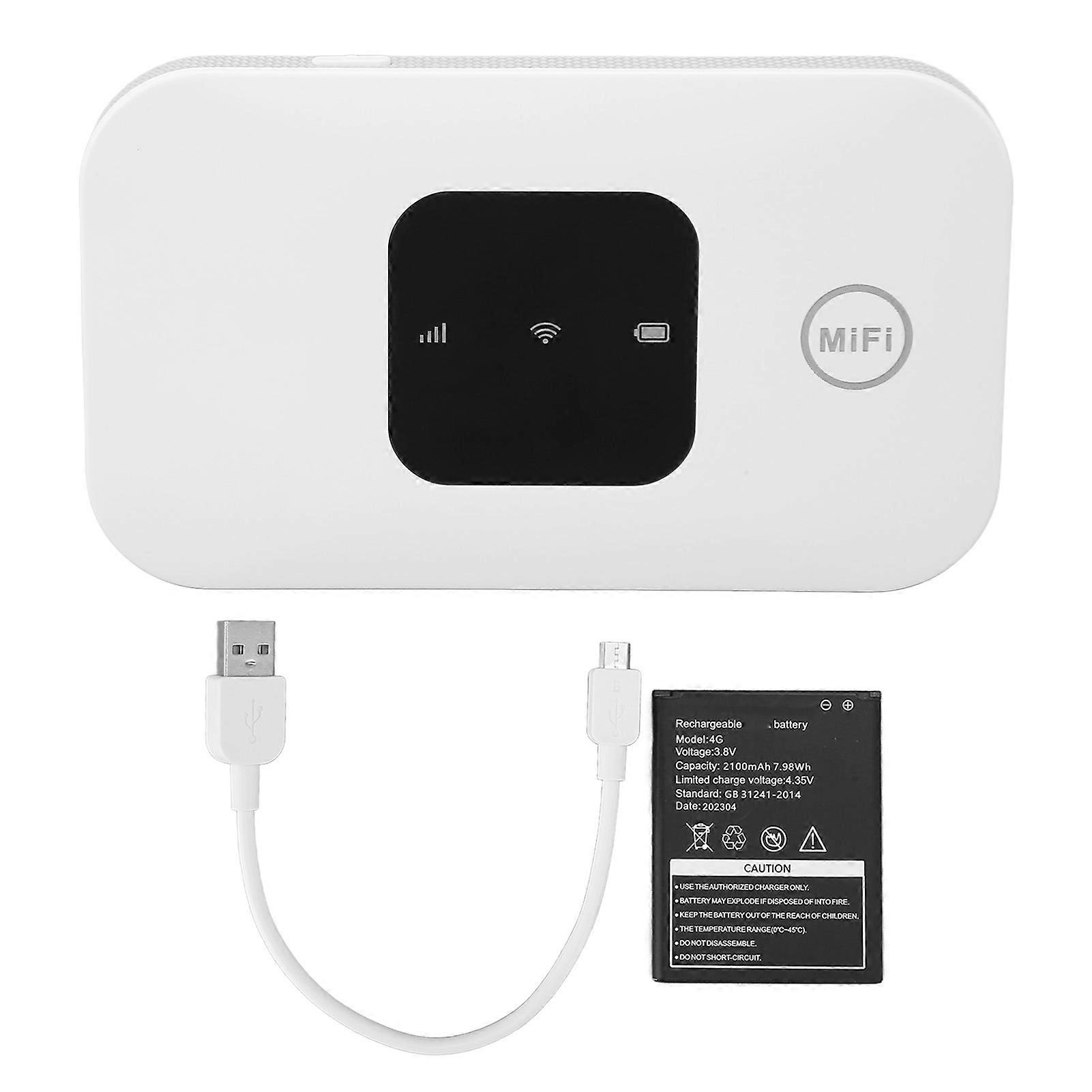 4G WiFi Router Micro SIM Card Slot 150Mbps 10 Users Capacity 2100mAh Plug and Play Mobile WiFi Hotspot for Europe Asia