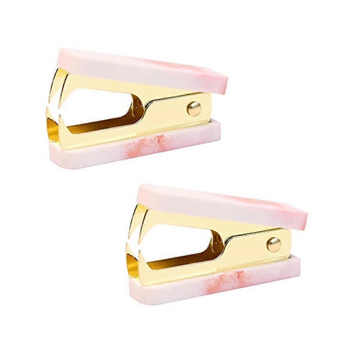 2 Pcs Staple Remover Marble Staple Remover Tool Portable Staple Puller with Lock, Office Desk Organizers and Accessories