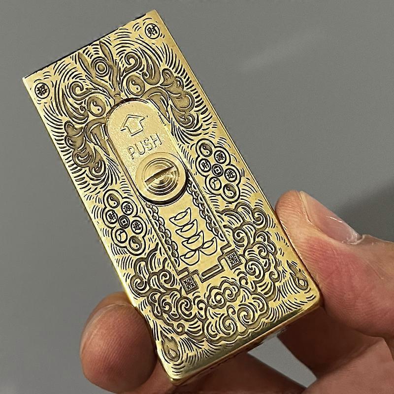 Zorro 739 New Lifting Matchbox Kerosene Lighter Automatic Ignition Windproof Pure Copper Engraving Retro Wholesale
