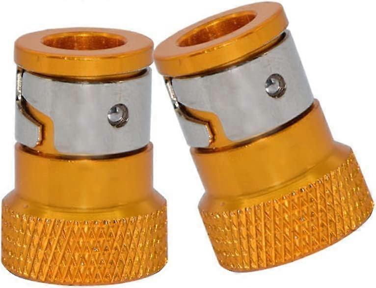 2pcs Multifunction Universal Magnetizer Ring,Removable Magnetic Steel for 6.35mm Screwdriver Bits Multifunction Hand Power Tools Accessories