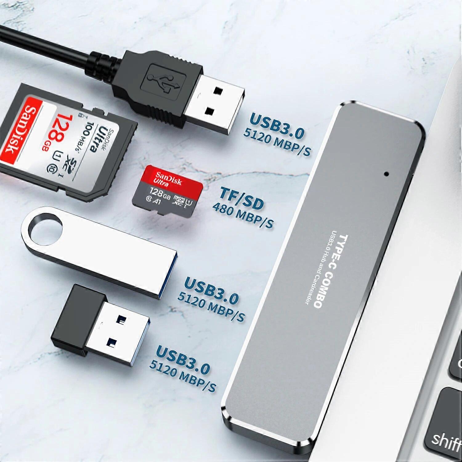 5 in 1 Multi Function Dock Station Type C HUB USB Card Reader Adapter For Laptop Docking Station Mobile Phone Docking Station