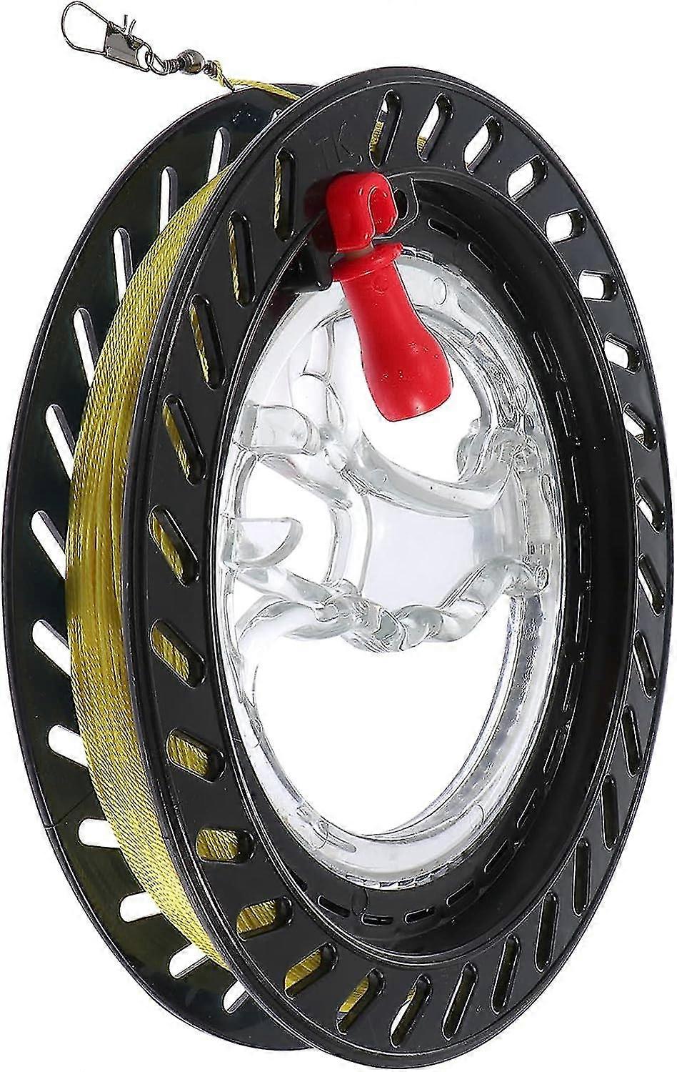 Kite Line Reel Winder, 7. 8 Inch Winding Reel Grip Wheel with 1312ft Kite Flying Line Kite String Spool Kite Flying Accessories Flying Tool