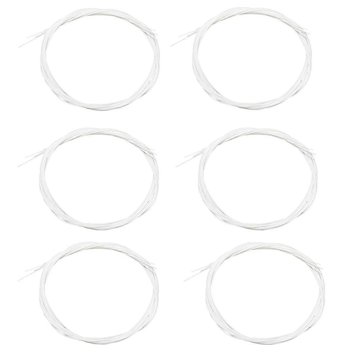 24Pcs/Set White Durable Nylon Ukulele Strings Replacement Part for 21 Inch 23 Inch 26 Inch Stringed