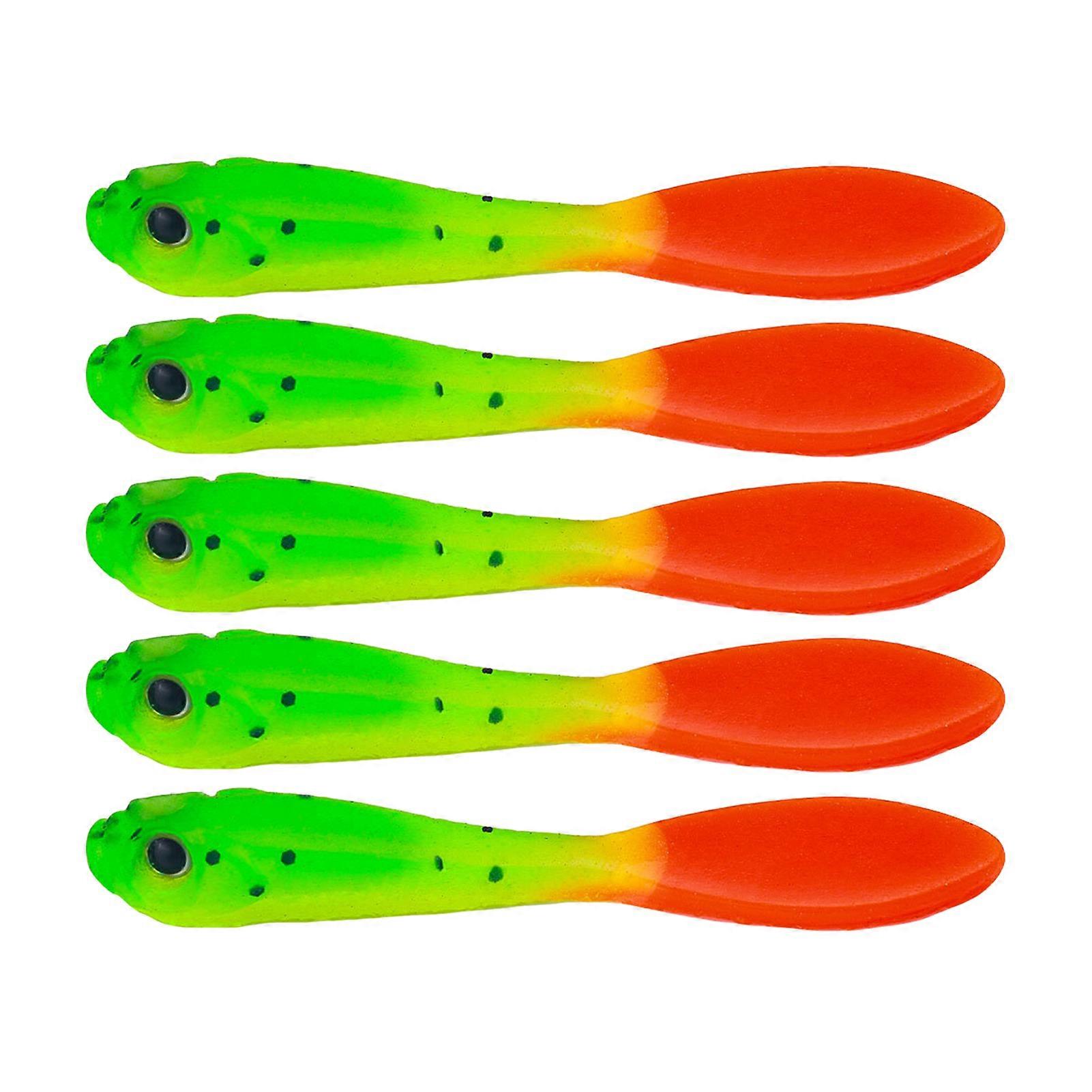 5Pcs Fishing Lures Soft Baits Realistic Looking Bright Color Compact Size Portable Artificial Fake Lures Fishing Accessories