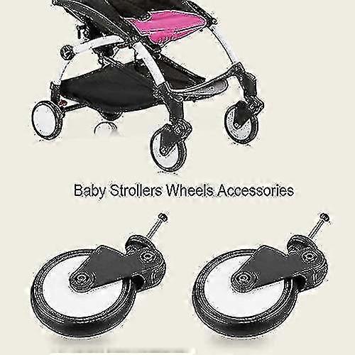 thumbnail image 2 of 1 Pair Baby Stroller Front Wheel Replacement Set – Rubber Anti-Slip Wheels 20x15x7cm For Babyzen Yoyo & Similar 2 of 9