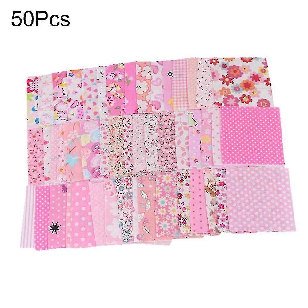 Sinknap 50pcs Fabric Diy Patchwork Quilting Sewing Craft Scrapbook Cloth