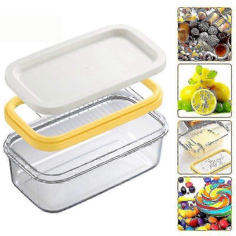 Plastic Butter Dish, Butter Keeper With Cutter For Easy Cutting