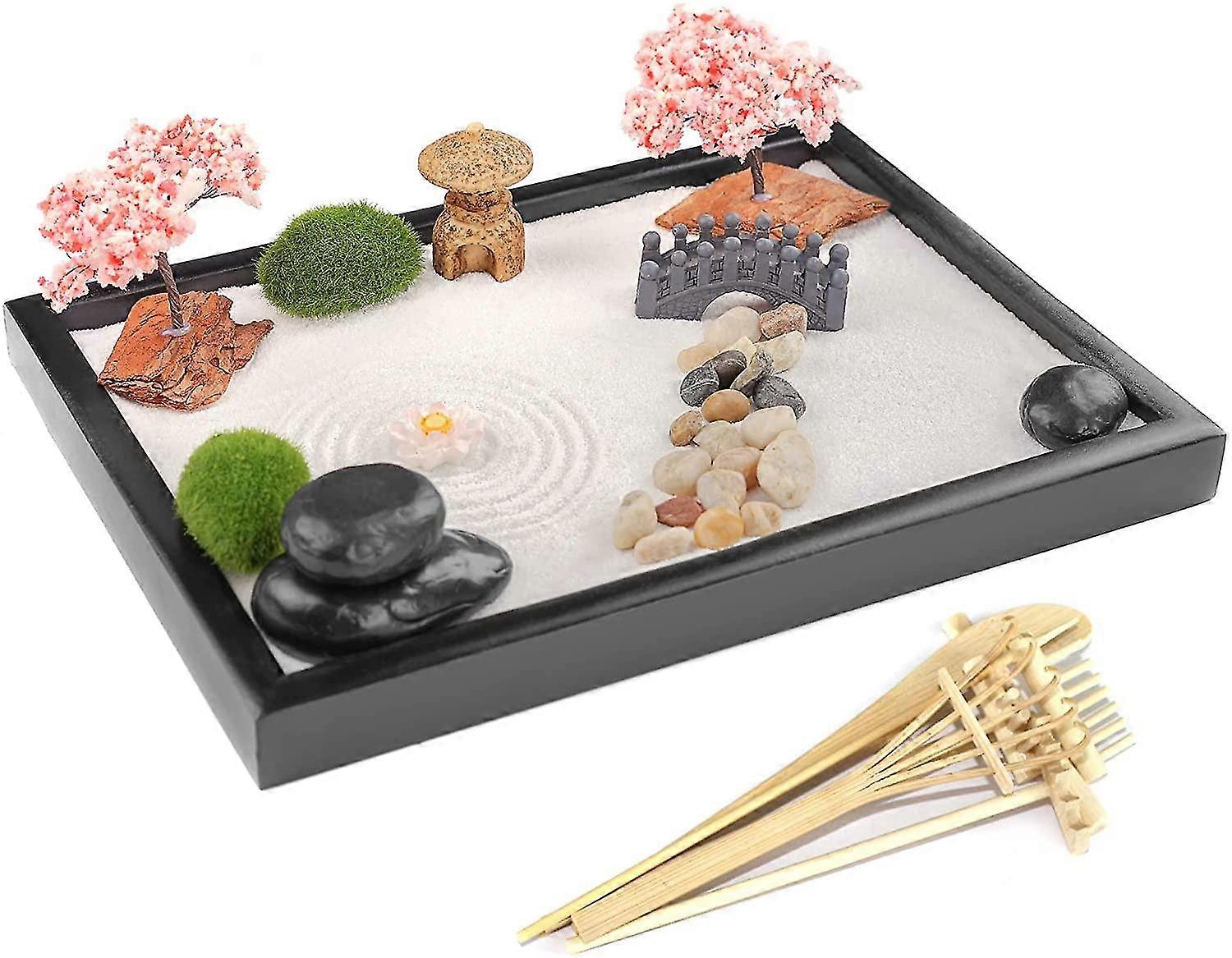 Zen Garden Kit - Zen Garden Accessories With Bamboo Tools, Mini