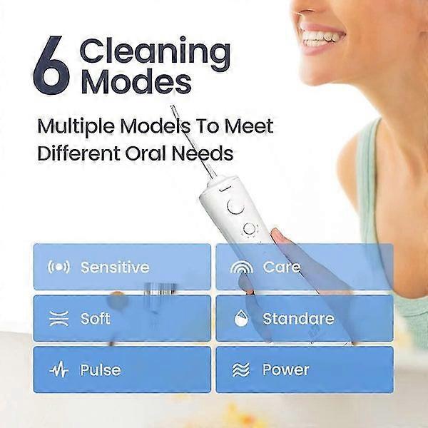 Cordless Portable Water Flosser with 6 Modes and 5 Jet Tips