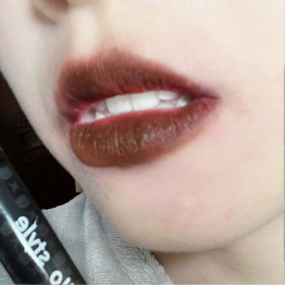 Soft Natural Lipstick Lip Glaze Tube Waterproof Color Rendering Lip Tint Colorful Non-Stick Cup Lip Stick
