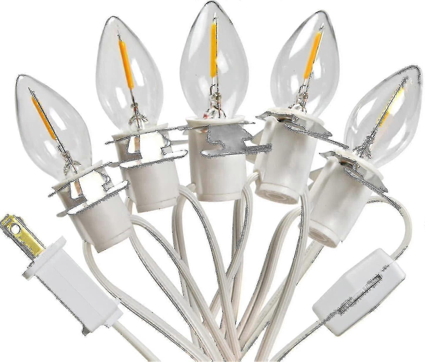 5 Base C7 String Bulbs Christmas Village Light Accessory Cord With 5 Led Light Bulb-Good