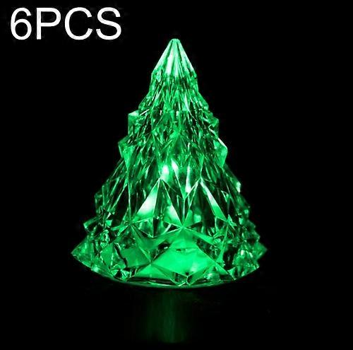 6 PCS Christmas Tree Iceberg Diamond Crystal Lights Decorative Ambient Light Acrylic Ornaments