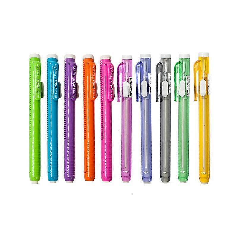 Ballpoint Pen Retractable Mechanical Eraser with Replacement Erasers Stick Erasers Automatic Erasers Portable Erasers for Pencils Child Writing Painti
